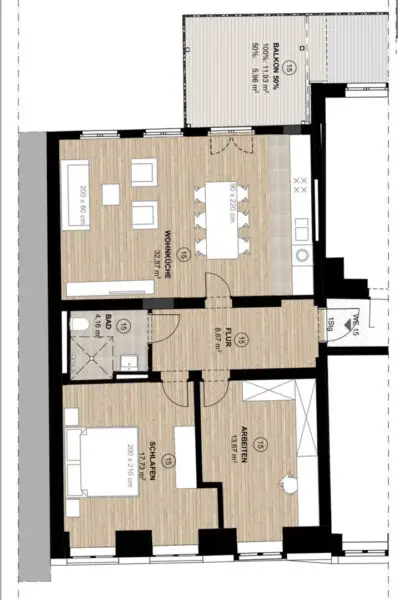 Grundriss WE 15